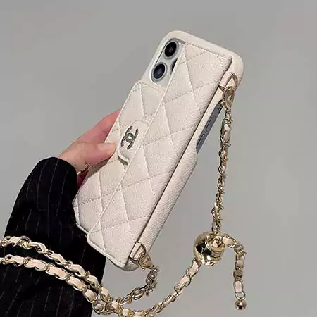 高级シャネル iphone 16 pro ケース ライチテクスチャファッションブランド chanel  iphone 16 スマホケース 皮製チェック柄シャネル iphone 15 ケース ショルダー かわいいブランドロゴchanel iphone ケースカード収納 斜めがけ