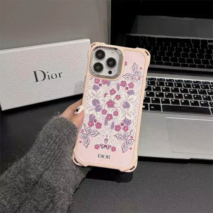ディオール 小さな花柄の落下防止コーナーiPhone16 Pro ケース シルクスカーフブレスレットスタイル/女性向けかわいいファッションDIOR iPhone16/15ケース販売