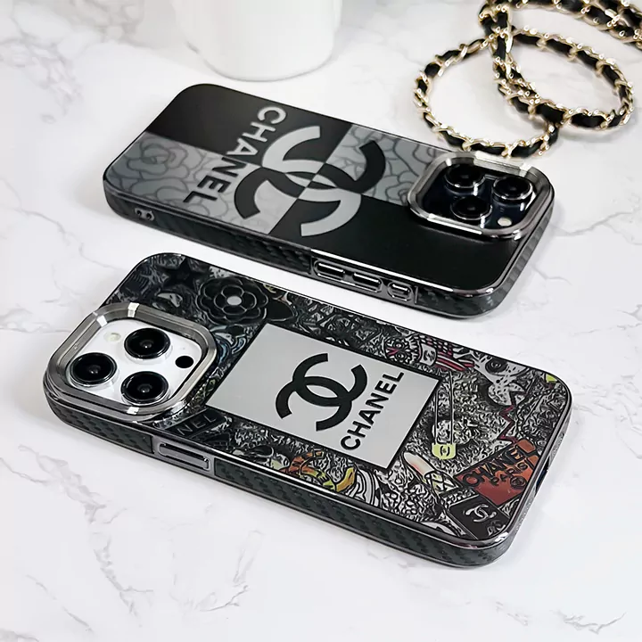 ブランド柄シャネル iphone16 スマホケース 强力 マグネットchanelアイフォン15 携帯ケース黒白 電気メッキ傷防止 オシャレハイブランド iphone14カバー カーボンファイバー男女兼用激安通販