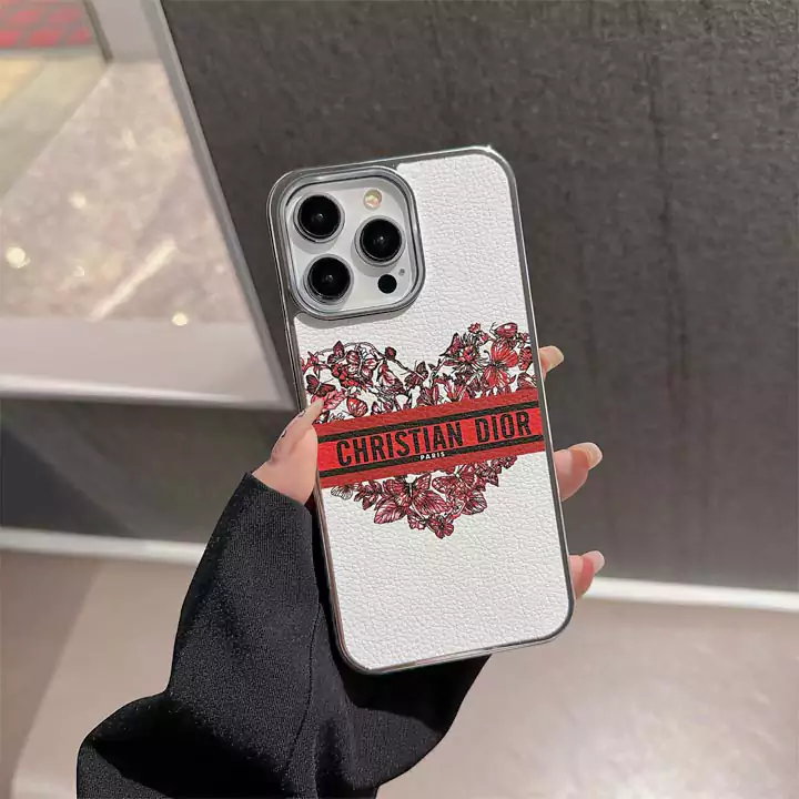 DiorブランドiPhone15 Pro スマホケースライチテクスチャレザーおしゃれ綺麗 欧米風ブランドロゴケースiPhone16 Pro透明ボーダーカバー男女兼用